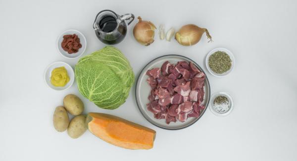 Preparación de los ingredientes.