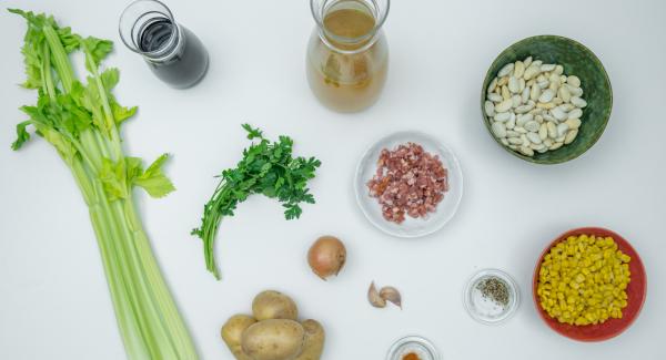 Preparación de los ingredientes.