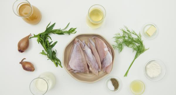 Preparación de los ingredientes.