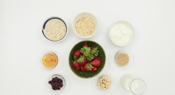 Preparación de los ingredientes.