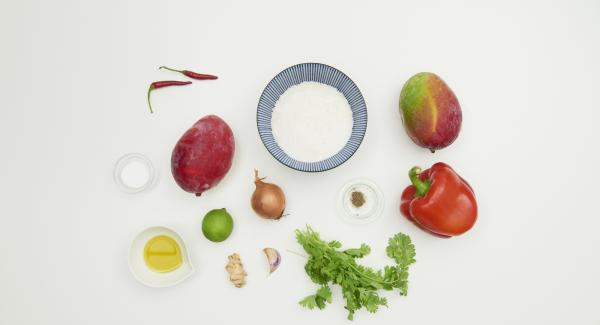 Preparación de los ingredientes.