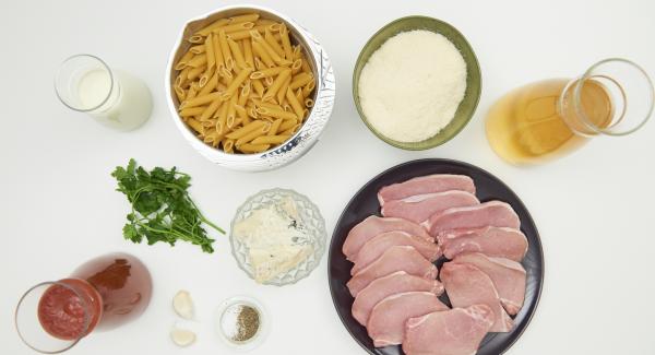 Preparación de los ingredientes.