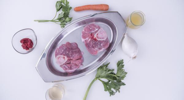 Preparación de los ingredientes.