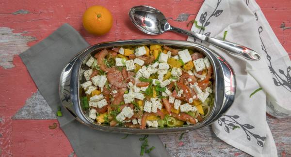 Ensalada de tomate con naranjas