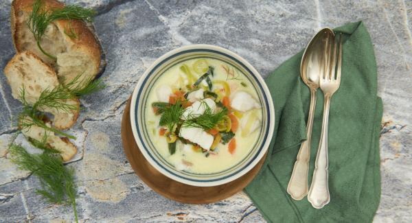 Sopa de pescado del lago de Constanza 