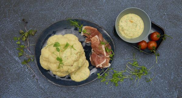 Coliflor con salsa de chile dulce