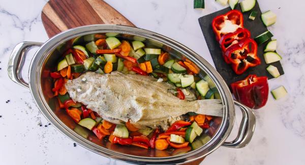 Pescado con verduras