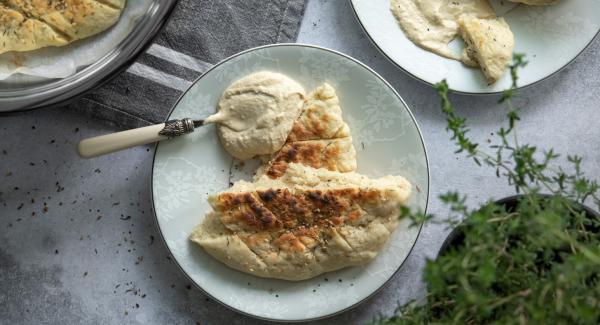 Pan de pita al estilo turco