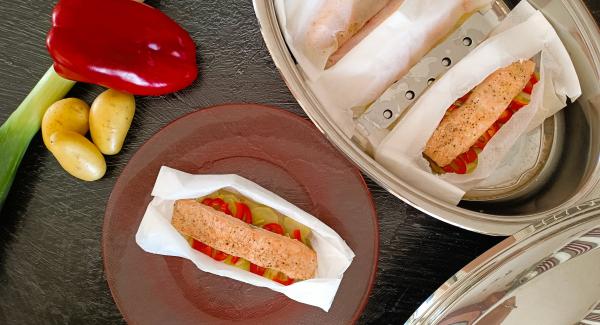 Salmón en papillote