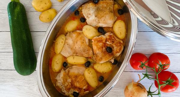Pollo a la mediterránea