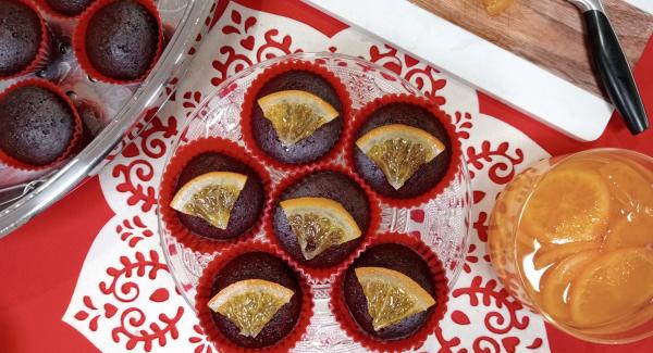 Muffins de chocolate y naranja