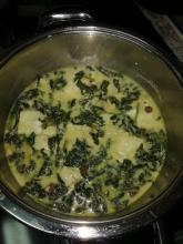 bacalao con espinacas al vapor