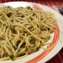 Pasta con salsa pesto
