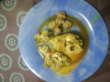 Pollo al curry con salsa de ostras