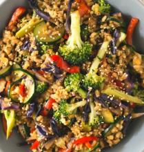 Arroz integral con verduras