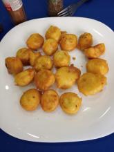 Platano en tempura