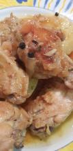 Alitas de pollo en salsa rápida.