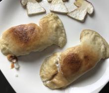 Merluza con costra de boletus
