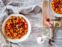 Pasta con pimientos